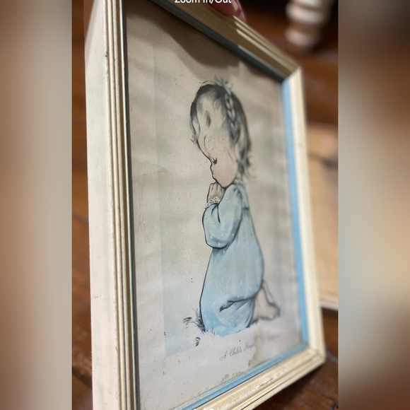 1970's " A Child's Prayer" Framed Art (SET) - Picture 6 of 9